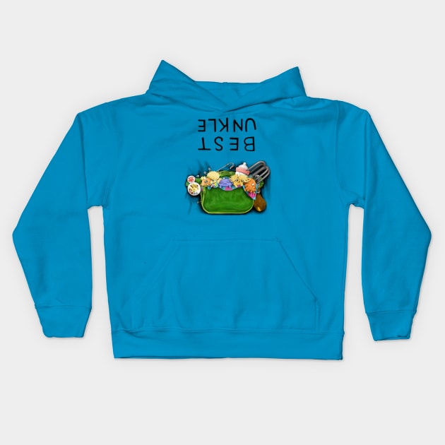 Finn's 'best uncle' shirt and Jake's puppies (Adventure Time fane art)e Kids Hoodie by art official sweetener